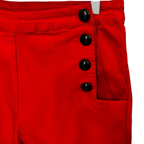 Women's Voodoo Vixen Sailor Retro Style High Rise Bombshell Shorts, XL, Red - Picture 8 of 16